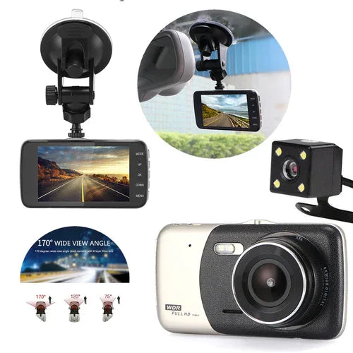 4" Dual Lens 1080P FHD 1.0MP Dash Camera Car DVR - 1Tecbuy