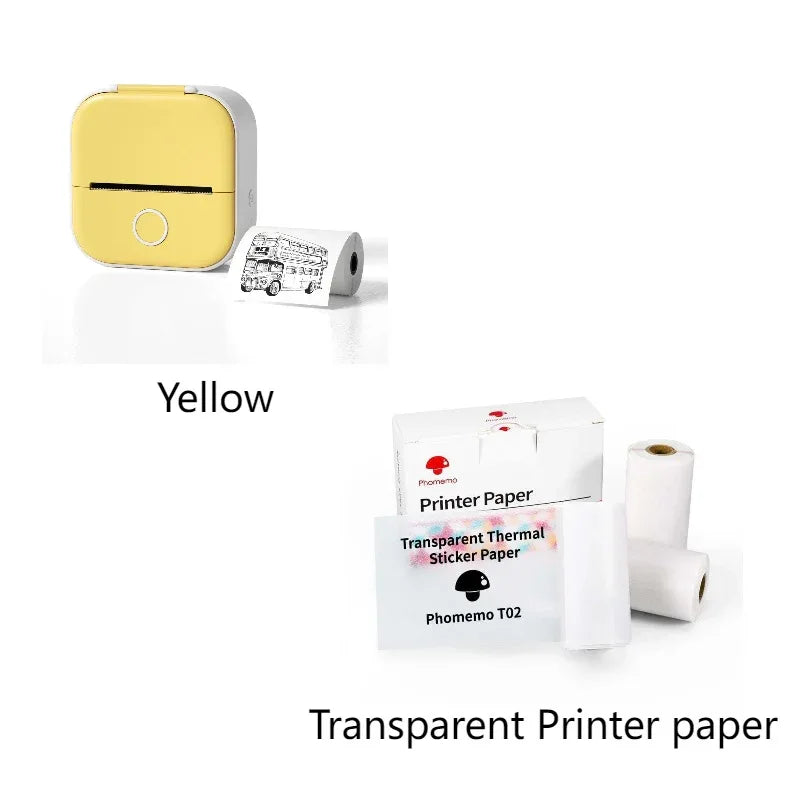 Portable Mini Thermal Label Printer Home Photo Printer Student Wrong Question Printer Bluetooth-compatible Mini Label Printer Price Tag - 1Tecbuy