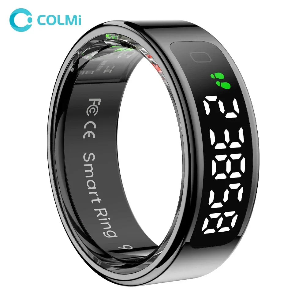 2025 COLMI R12 Smart Ring with Display Screen and Touch, Wireless Charging, Health Manager, 5 ATM Waterproof For Men Women - 1Tecbuy