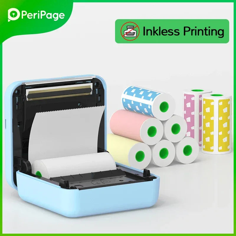 7 Colors Peripage A6 304DPI Mini Photo Printer Notes Sticker Label Printing Machine Bluetooth Portable Wireless Printer Marker - 1Tecbuy