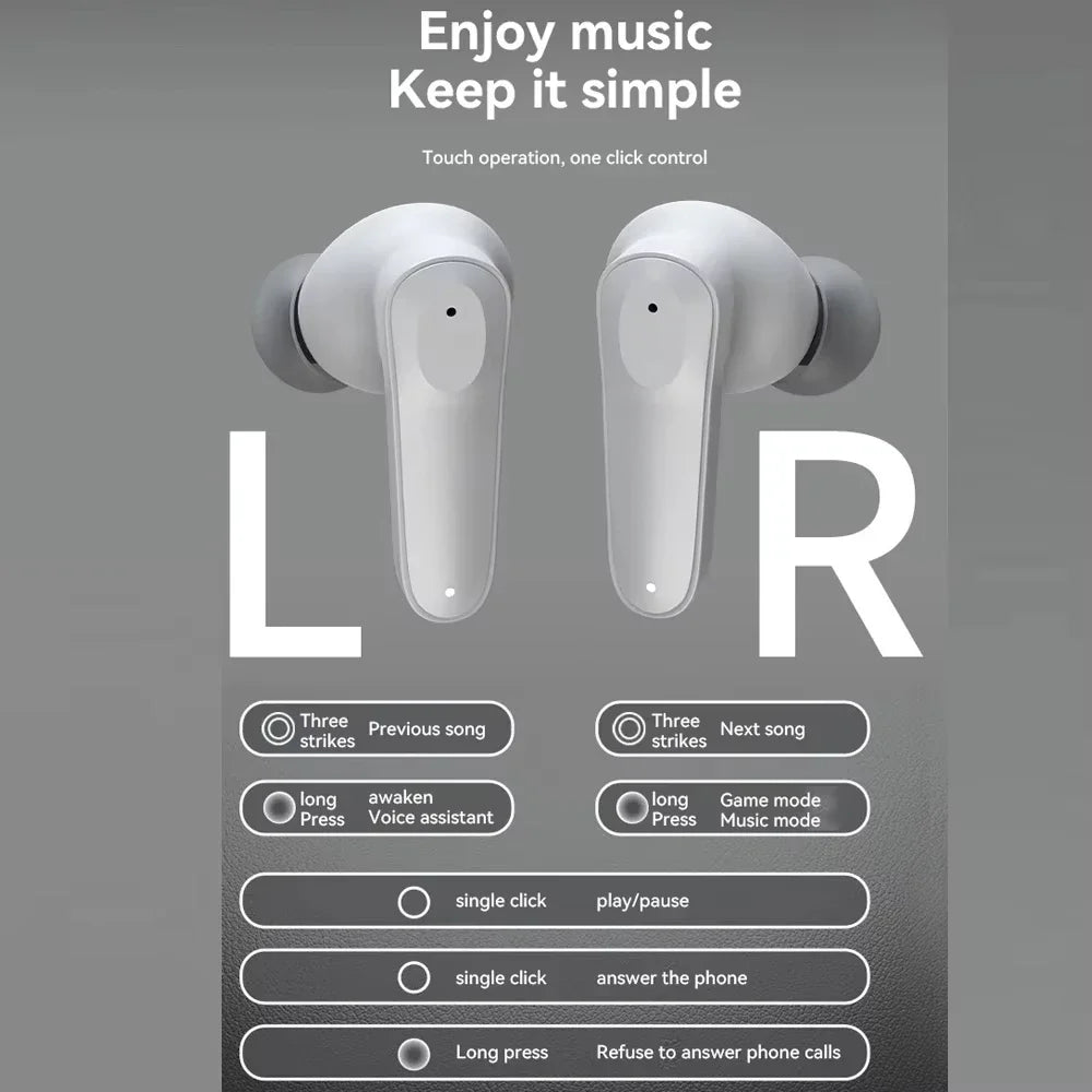 Xiaomi Original A98 Bluetooth 5.3 Wireless Earphones Enc Noise Canceling in Ear Waterproof Built-In Microphone Earphones