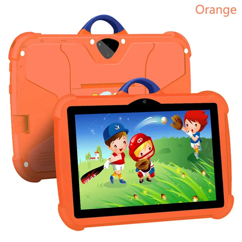 7 Inch Kids Tablet PC with Android 13 Quad Core 4GB RAM 64GB ROM Educational Learning Children's Favorite Cheap Simple Design - 1Tecbuy