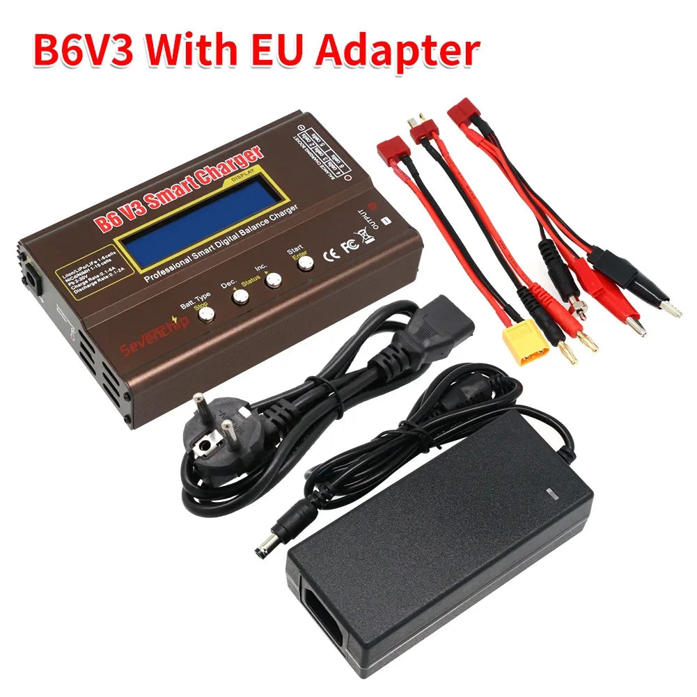 iMAX B6 V3 80W 6A Battery Charger LiHv Lipo NiMh Li-ion Ni-Cd Digital RC Charger Lipro Balance Charger Discharger 12V 5A Adapter - 1Tecbuy