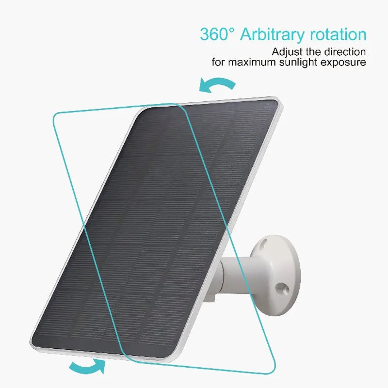 Solar Panel 10W 5V Charging Panel Doorbell Surveillance Camera Low Consumption Security Surveillance Type-C Output 10W