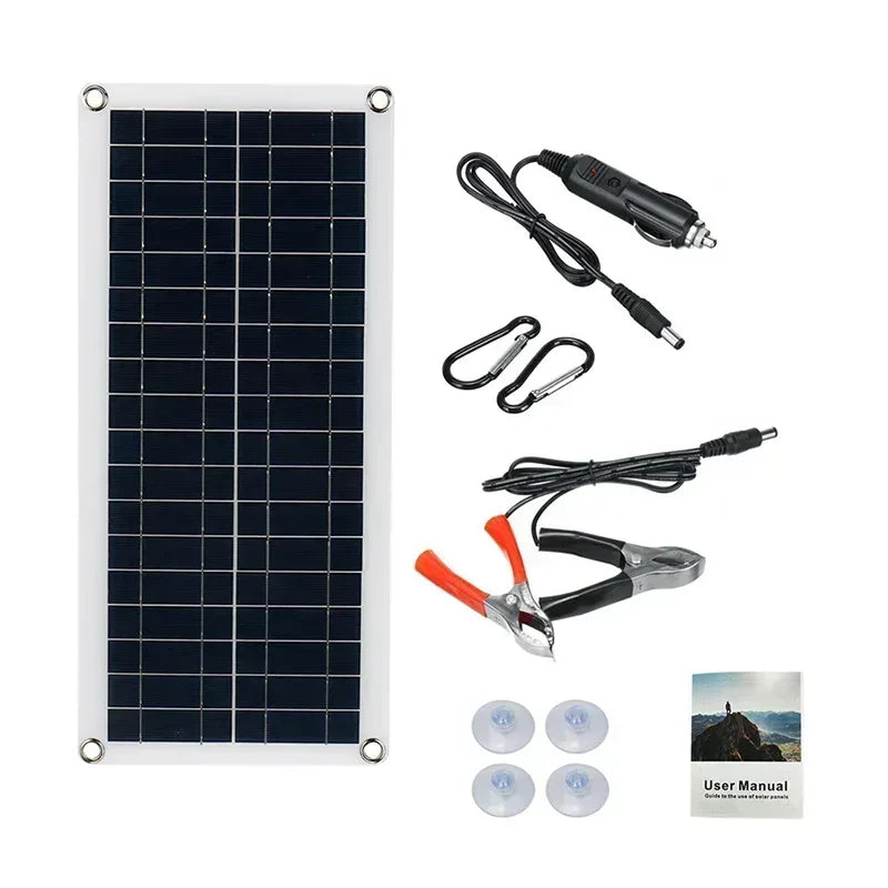 20W-1000W Solar Panel 12V Solar Cell 100A Controller Solar Panel for Phone RV Car MP3 PAD Charger Outdoor Battery Supply Camping - 1Tecbuy