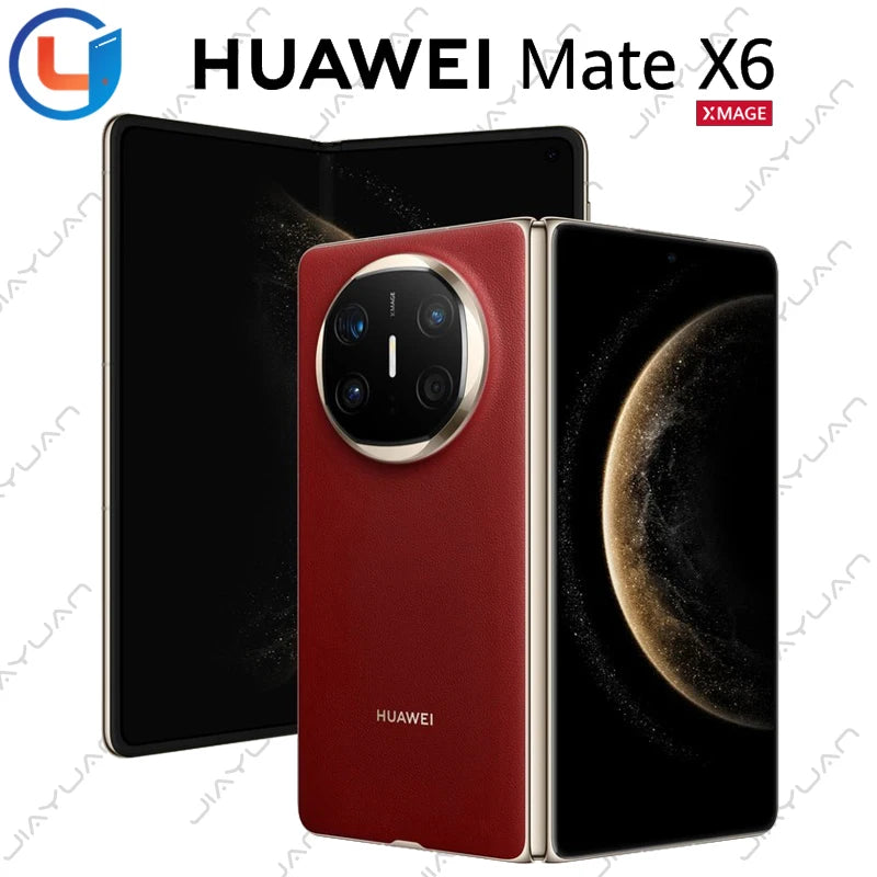 Original Huawei Mate X6 5G Foldable Phone 7.93 Inches Kunlun Glass 2 Folded Display Kirin 9020 HarmonyOS 4.3 NFC Smartphone