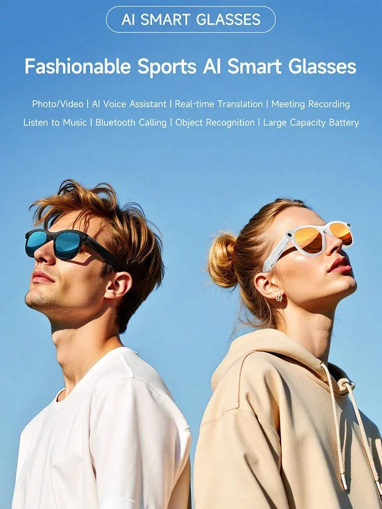 Xiaomi 8K HD AI Smart Camera Glasses Multifunctional Bluetooth Calling Voice Assistant Music Player Translation Camera Glasses - 1Tecbuy