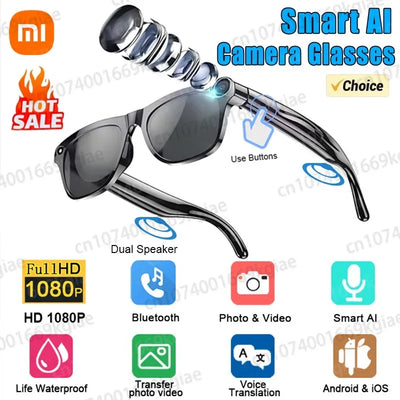 Xiaomi 1080P HD AI Smart Glasses Chat GPT 100MP Camera Bluetooth Call 260mAh Battery Voice Assistant Control Smart Glasses Hot - 1Tecbuy