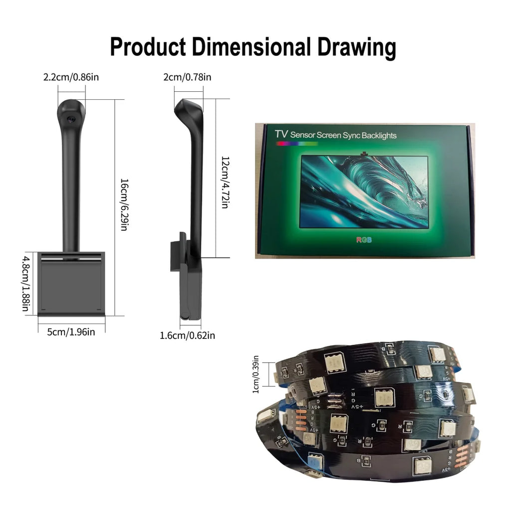 EISSLOLY Led Strip Lights RGB LED Light Kit Smart APP Control for 55-85 inches TV Backlight Screen SYNC Home Decor LED Lighting