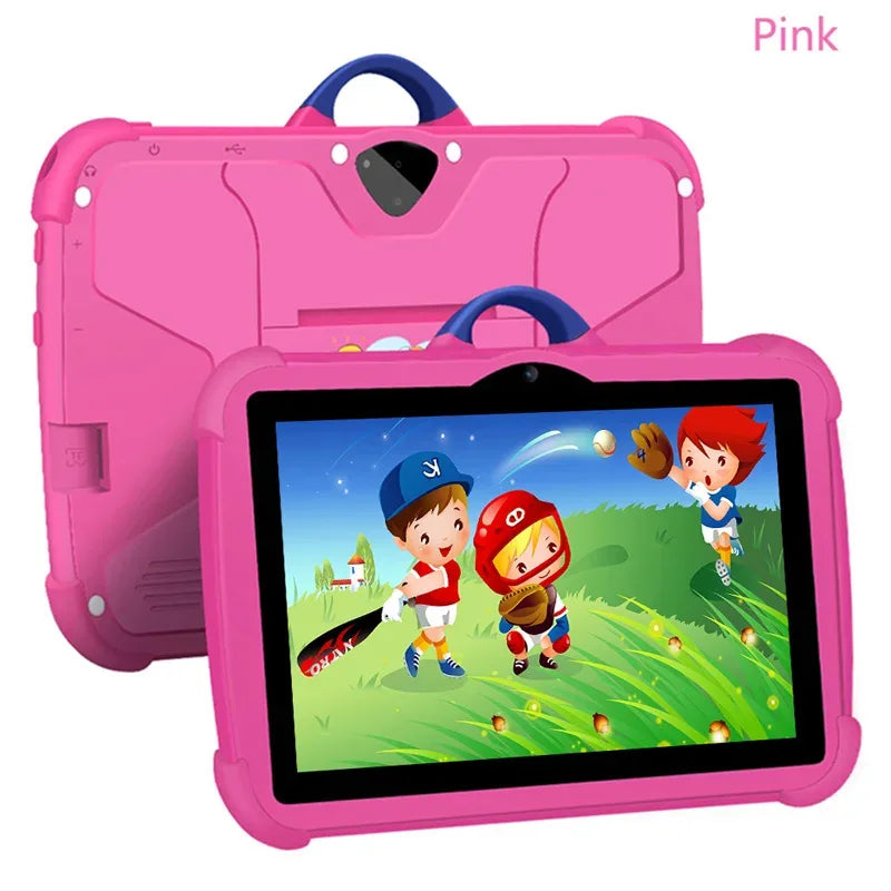 7 Inch Kids Tablet PC with Android 13 Quad Core 4GB RAM 64GB ROM Educational Learning Children's Favorite Cheap Simple Design - 1Tecbuy