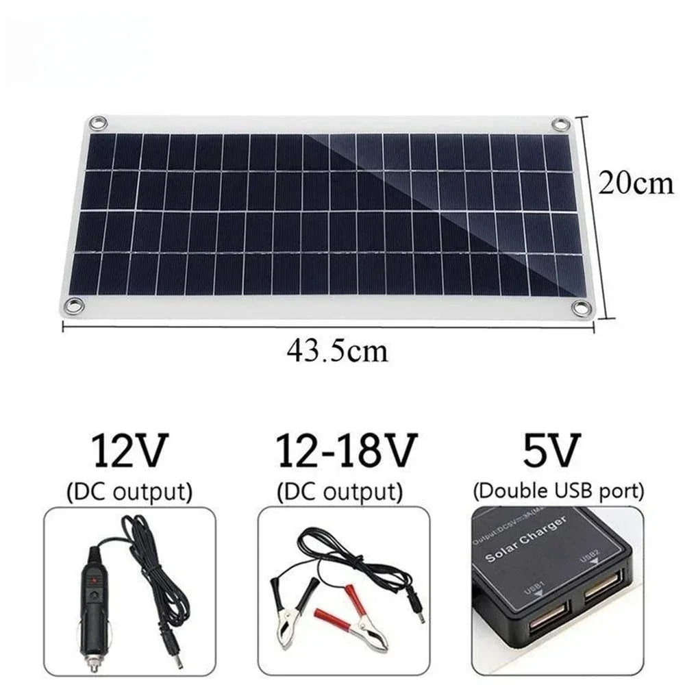 20W-1000W Solar Panel 12V Solar Cell 100A Controller Solar Panel for Phone RV Car MP3 PAD Charger Outdoor Battery Supply Camping - 1Tecbuy