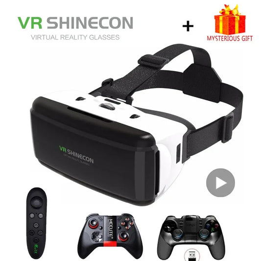 VR Shinecon Viar Virtual Reality Glasses 3D For iPhone Android Smart Phone Smartphone Headset Helmet Goggles Casque Video Game - 1Tecbuy