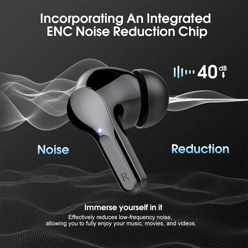 New Wireless Earbuds HiFi Stereo Headphones BT5.3 with ENC Noise Cancelling 48H LED Display Ear Buds IP7 Waterproof Earphones - 1Tecbuy