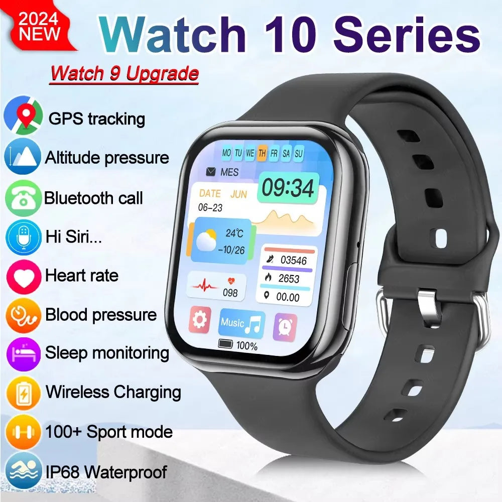 DT 2025 GPS Smart Watch Series 10 For Apple Watch 10 Memory Music Video Bluetooth Call Waterproof NFC Smartwatch For Android IOS