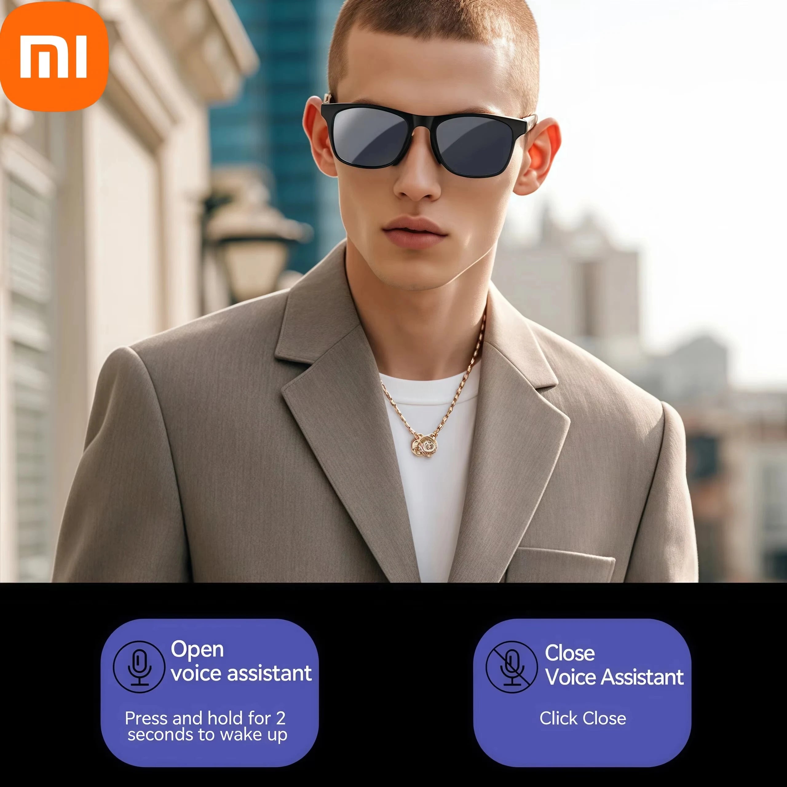 Xiaomi 4K AI Smart Glasses Multifunctional Camera Bluetooth Call Voice Assistant Music Player Translate Photochromic HD Glasses