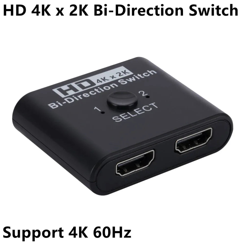 8K 60Hz HDMI-Compatible Switch Splitter Bi-Direction 1x2/2x1 HDMI-compatible Switcher 2 in1 Out for PS4 TV Box Switcher Adapter - 1Tecbuy