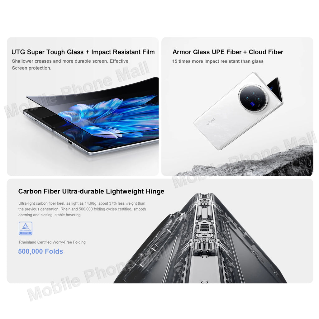 2024 Original Vivo X Fold 3 5G Foldable Phone 8.03 Inch 120Hz AMOLED Folded Screen Snapdragon 8 Gen 2 Camera 50MP NFC Smartphone