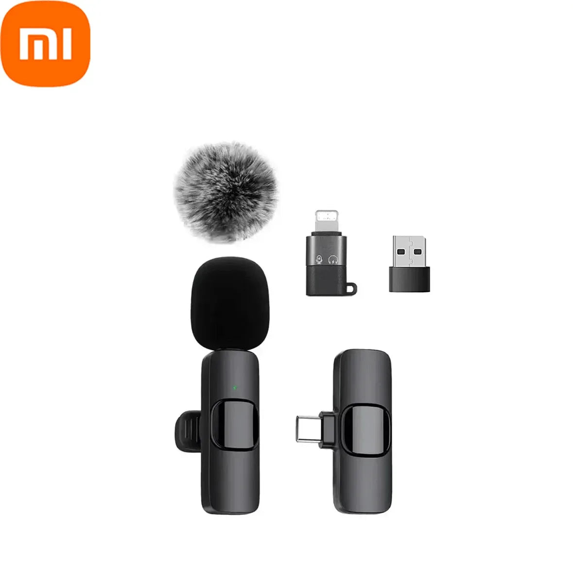Xiaomi Mini Portable Wireless Lavalier Microphone for Live Broadcast Gaming Audio Video Recording iPhone Android - 1Tecbuy