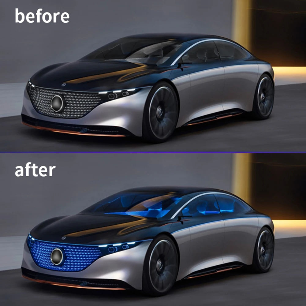 5V/12V Car Interior Ambient Foot Light Music APP USB/Cig Backlight  Atmosphere Decorative Strip Lamp Neon For Auto Vehicle