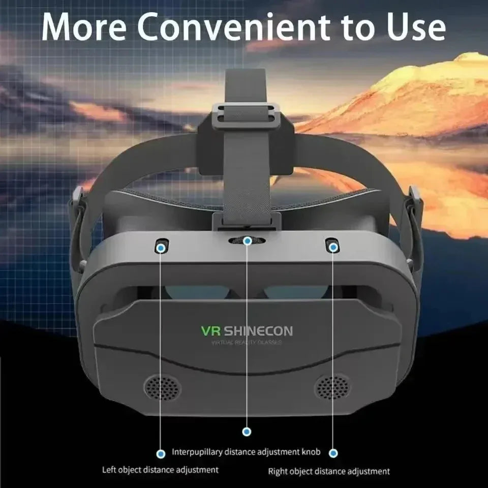 VR Glasses 3D Virtual Reality Headset Devices Helmet Lenses Goggles Smart For Smartphones Phone Cell Mobile Game Viar Viewer Set - 1Tecbuy