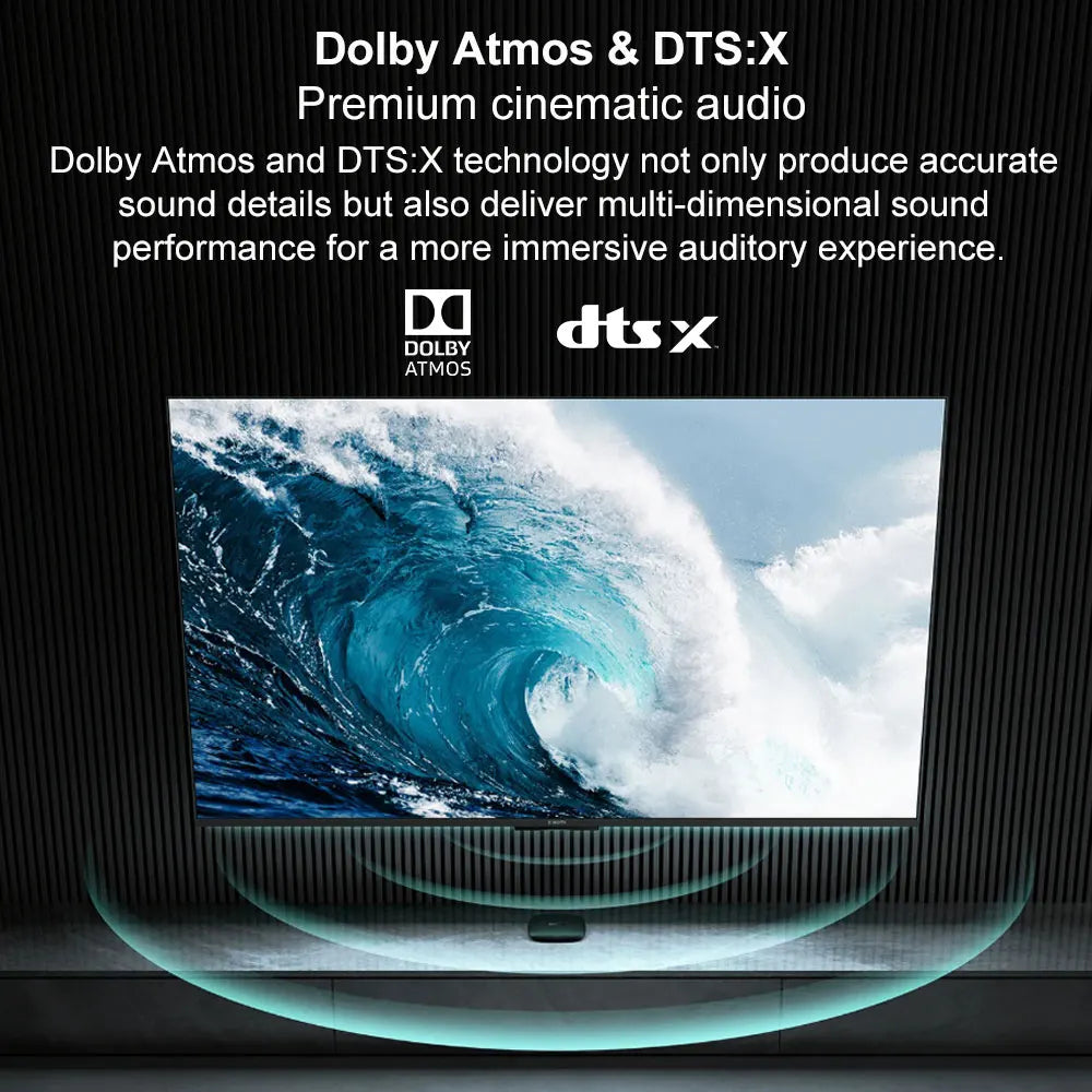 Xiaomi Mi TV Box S 3rd / 2nd Gen, Android Smart TV Box Media Player 4K UHD Google TV Dolby Vision HDR10+ Google Assistant BT5.2