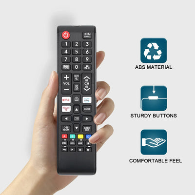 Universal Remote Control for Samsung Smart Tv, Control Replacement Fit for 4K Uhd Qled Hdtv Led Tvs, with Hulu Netflix Primevide - 1Tecbuy