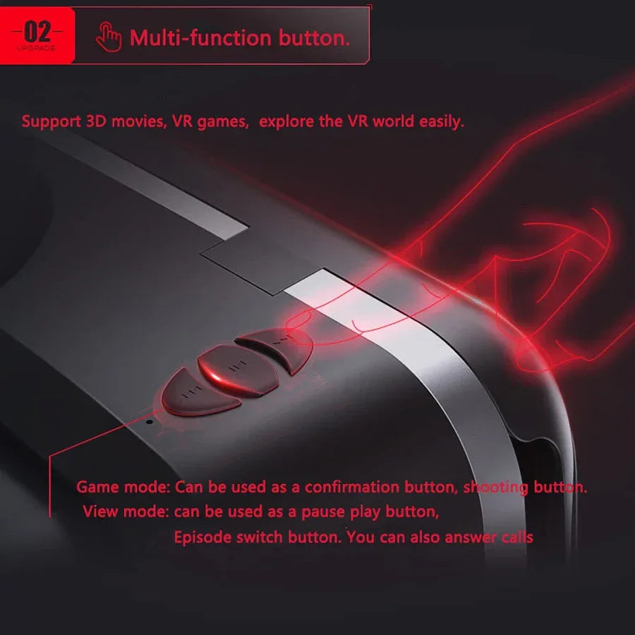 Shinecon Viar 3D Virtual Reality VR Glasses Headset Devices Helmet Lenses Goggles Smart For Smartphones Phone Game Mobile Viewer - 1Tecbuy