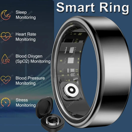 2025 Smart Ring Blood Pressure Heart Rate Sleep Monitoring Smartring IP68 & 5ATM Waterproof Multi-sport Mode Smartring Man Women - 1Tecbuy