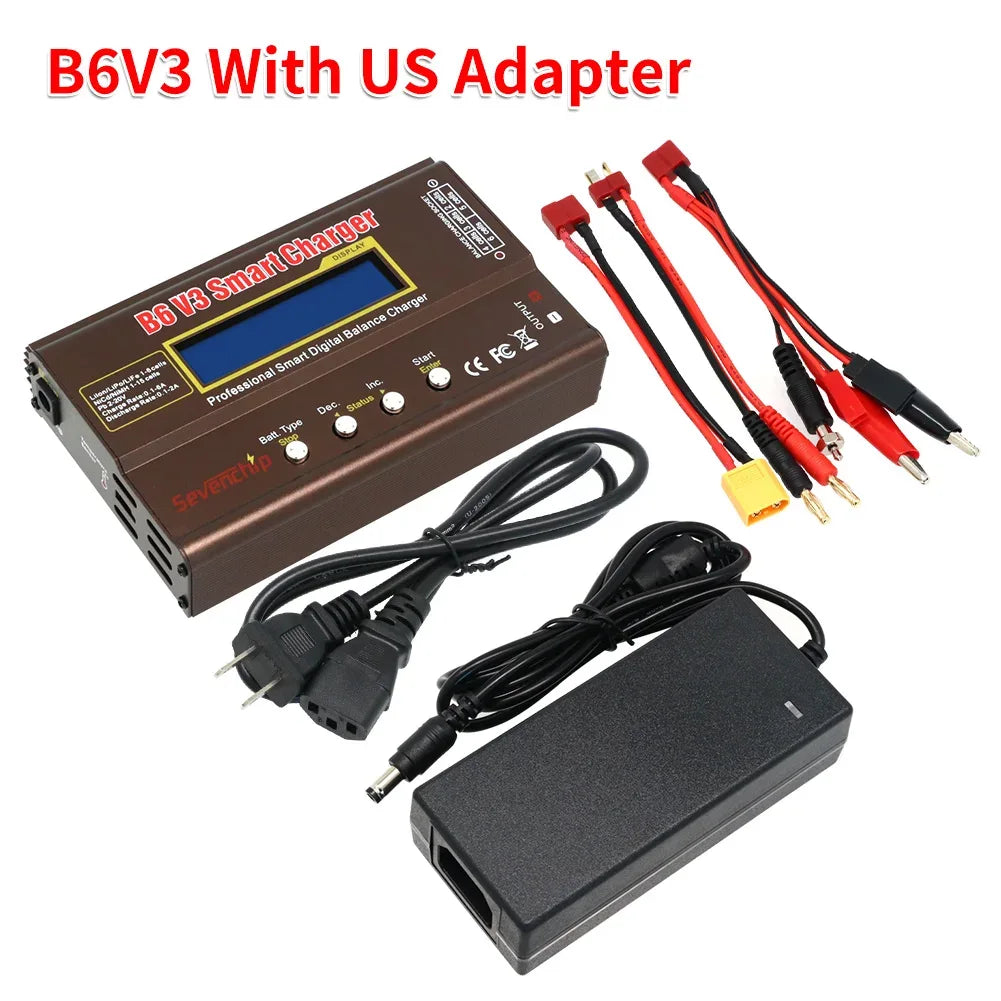 iMAX B6 V3 80W 6A Battery Charger LiHv Lipo NiMh Li-ion Ni-Cd Digital RC Charger Lipro Balance Charger Discharger 12V 5A Adapter - 1Tecbuy