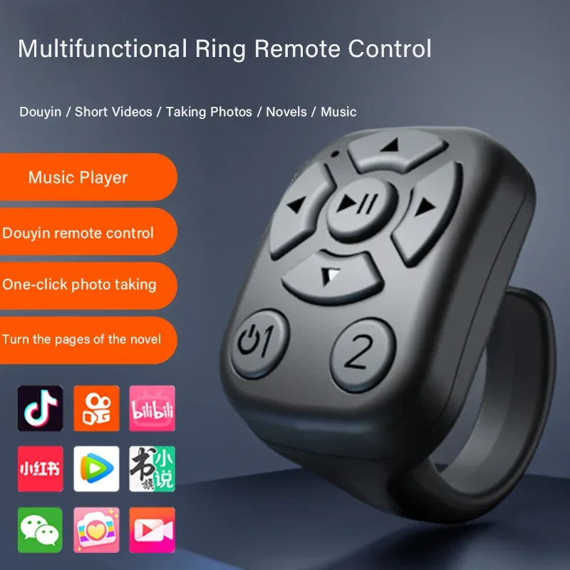 Wireless Automatic Clicker Remote Control Page Turner Continuous Click Device for eBooks Wireless Selfie Button Scroll Function - 1Tecbuy