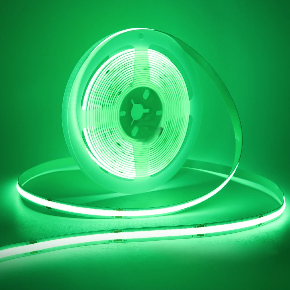 Battery Powered 5V 8mm COB LED Strip Light with Motion Sensor 320LEDs/M DIY Backlight White Red Blue Green Pink Night Light