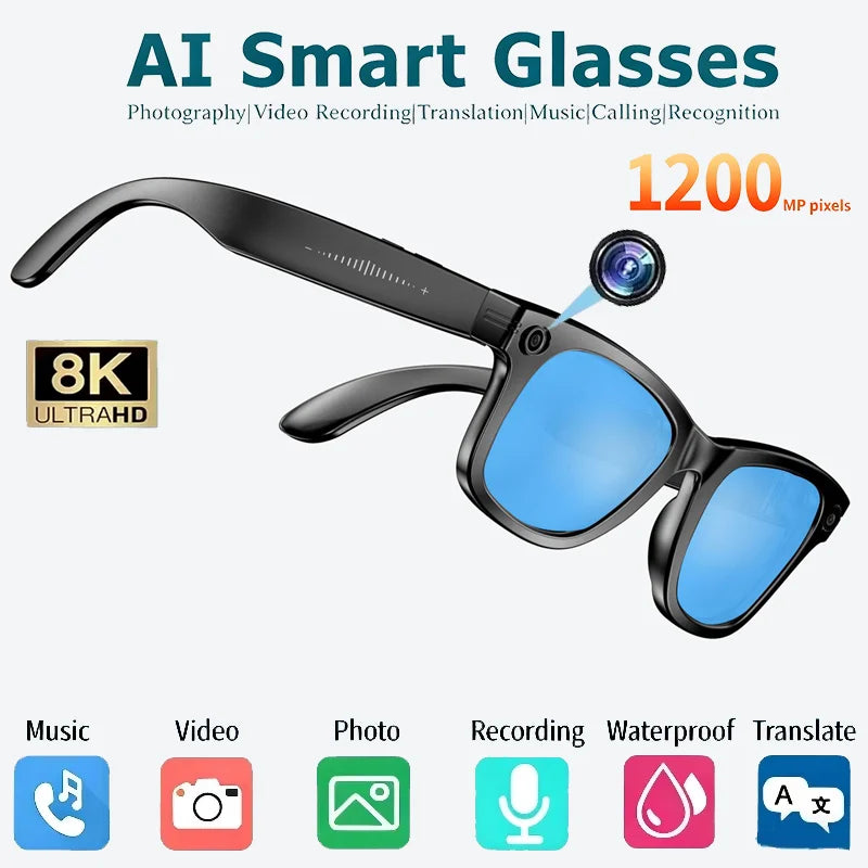 Xiaomi 1200W Camera AI Glasses Color-Changing Smart Translation Glasses Photo Video Recording Waterproof Call Smart Sunglasses