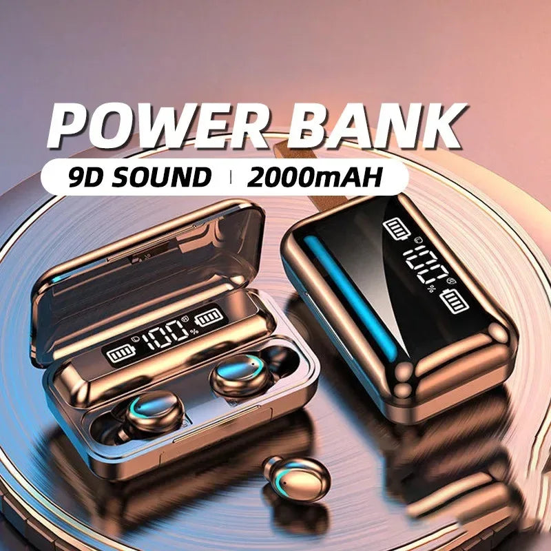 TWS F9-5 Earphone Bluetooth 5.3 Wireless Headphones Hifi Stereo Sports Waterproof Earbuds Headset Hearing Aids With Mic Handfree - 1Tecbuy