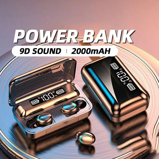 TWS F9-5 Earphone Bluetooth 5.3 Wireless Headphones Hifi Stereo Sports Waterproof Earbuds Headset Hearing Aids With Mic Handfree - 1Tecbuy