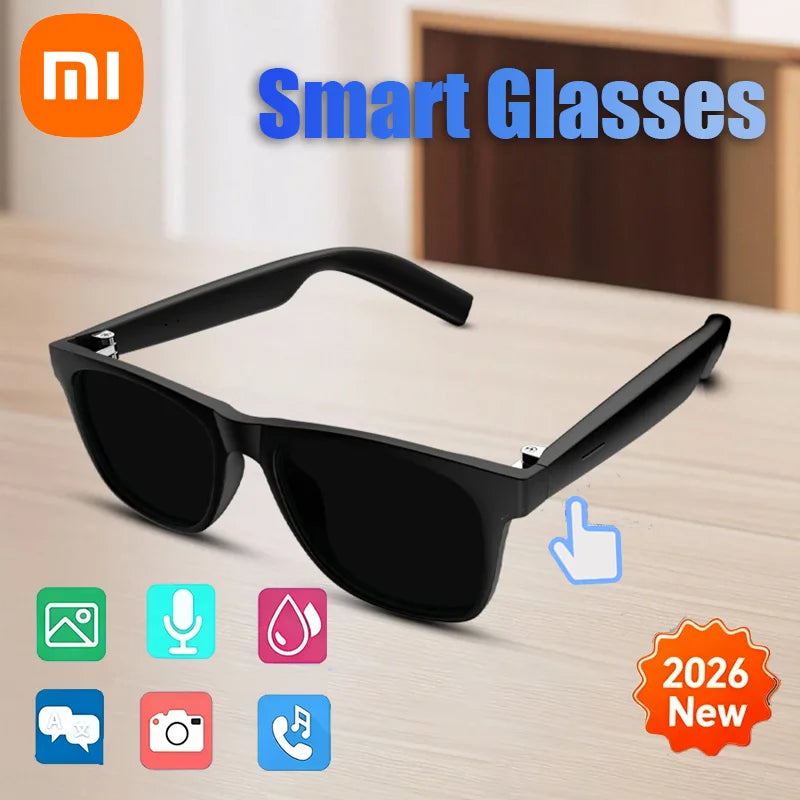 Xiaomi 4K AI Smart Glasses Multifunctional Camera Bluetooth Call Voice Assistant Music Player Translate Photochromic HD Glasses