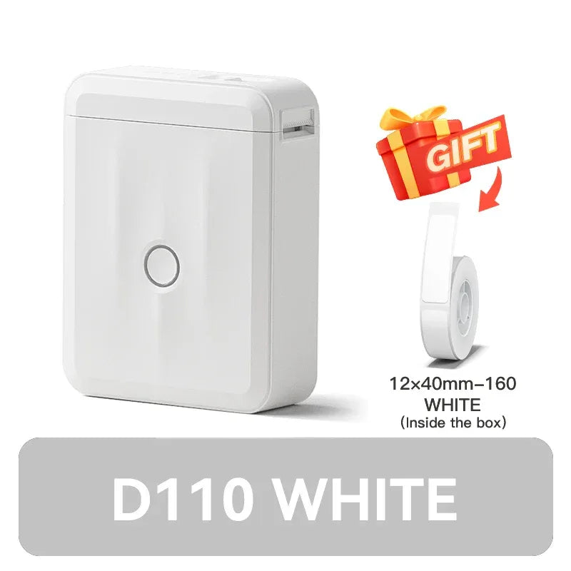 NIIMBOT D110 Upgraded Version Thermal Label Printer Mini Portable Smart Label Maker With Tape for Office Home Kitchen School - 1Tecbuy