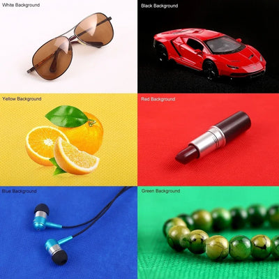 PULUZ 20cm Mini 2 LED Panels Folding Portable 1100LM Light Photo Lighting Studio Shooting Tent Box Kit with 6 Colors Backdrops - 1Tecbuy