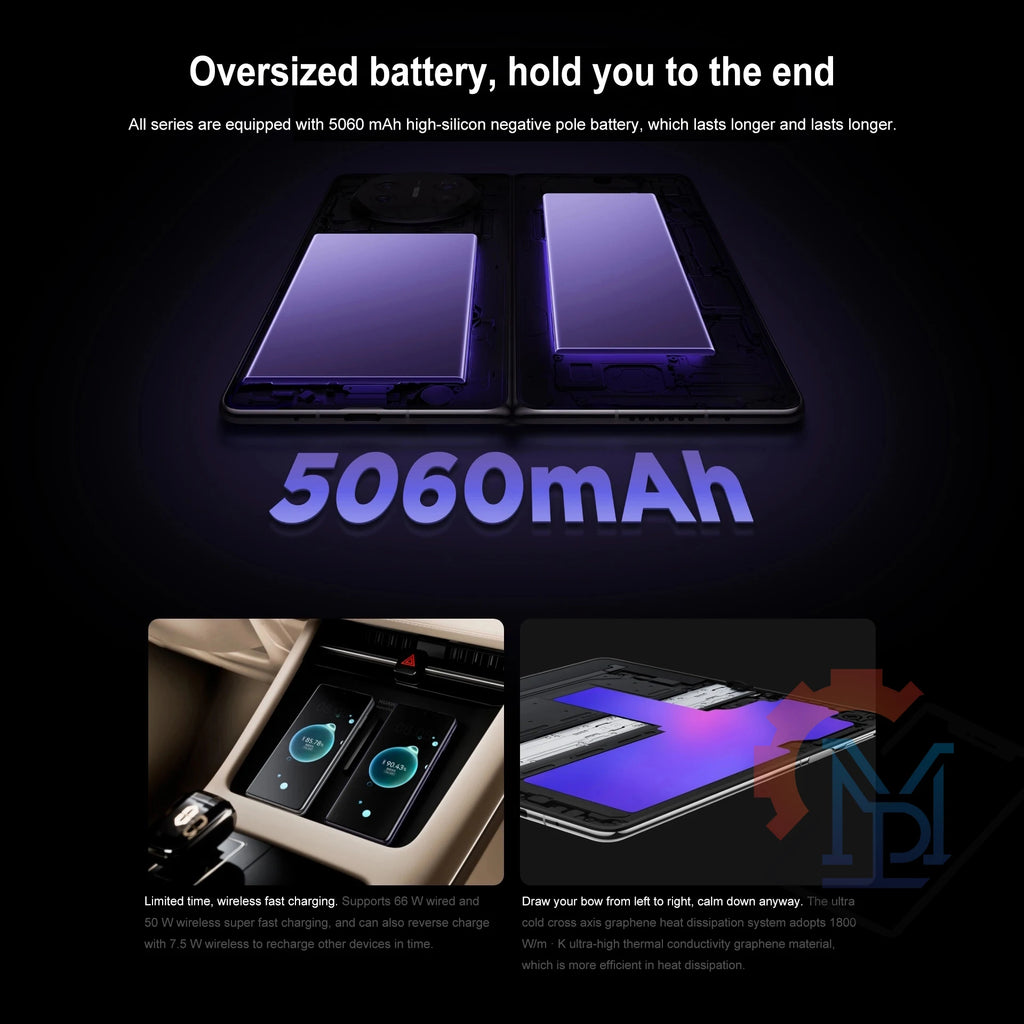 Original Huawei Mate X5 Folded Screen 5G Mobile Phone 7.85" Kunlun Glass Screen HarmonyOS 4.0 Kirin 9000S Octa Core Smartphone