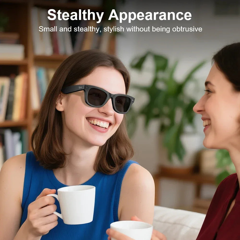 HIBLOKS For Ray-Ban Meta Wayfarer RW4008/RW4006 Skyler RW4010 RW4009/RW4009F AI intelligent Glasses Record Video Shading Sticker - 1Tecbuy