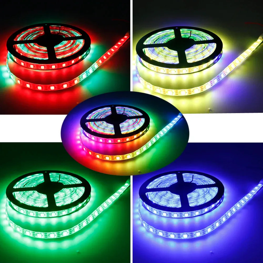 WS2812B LED Strip Individually Addressable Smart RGB LED Strip Waterproofith and 28Keys Bluetooth Music Controller Kit DC5V - 1Tecbuy