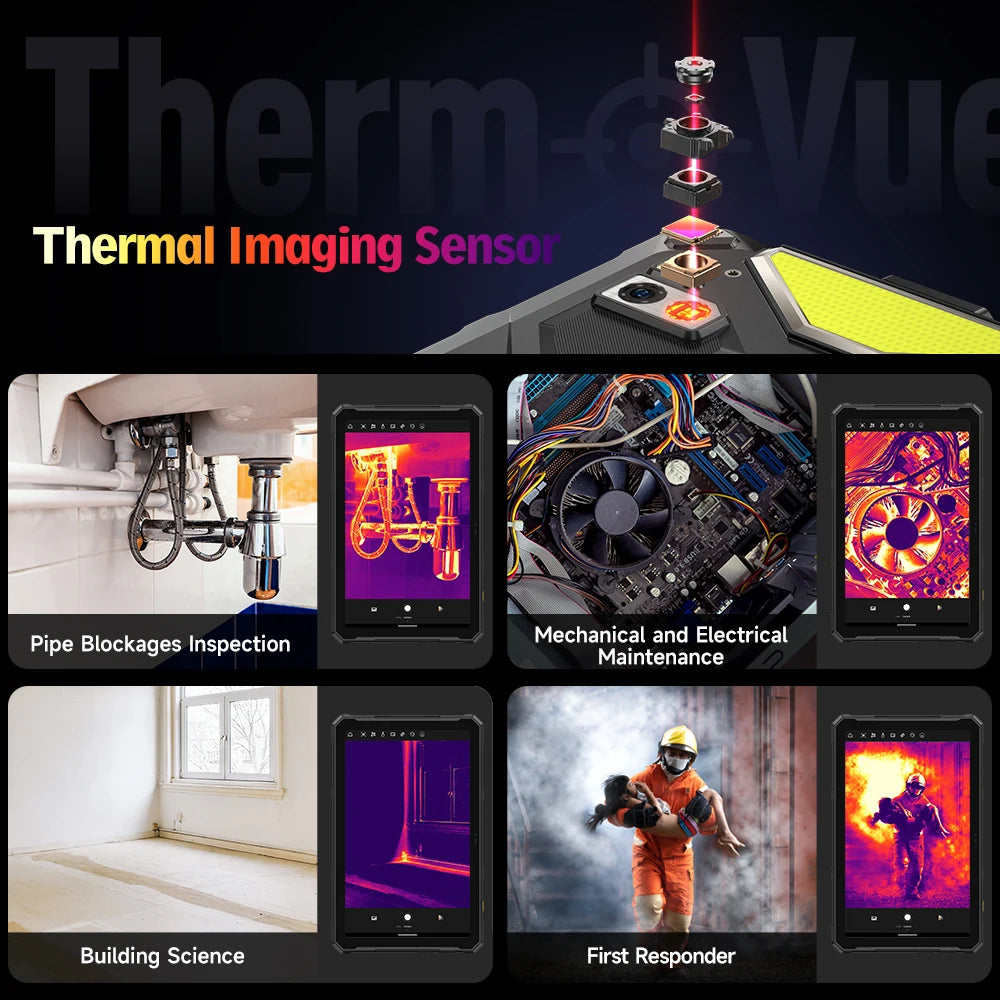 Ulefone Armor Pad 4 Ultra 5G Rugged Tablet Thermal lmaging 11800mAh 10.36"2K 16GB + 256GB Android 14 LED  Light