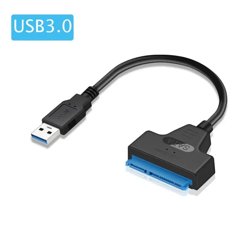 SATA to USB 3.0 / 2.0 Cable Up to 6 Gbps for 2.5 Inch External HDD SSD Hard Drive SATA 3 22 Pin Adapter USB 3.0 to Sata III Cord - 1Tecbuy