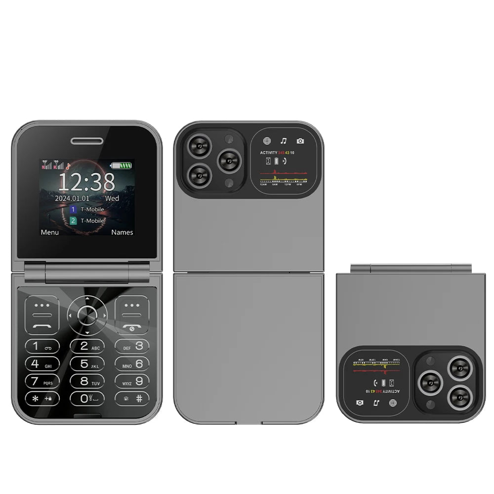 SERVO F15 Mini Flip Mobile Phone 2.0“ Display Dual SIM Card Blacklist Speed Dial Magic Voice 2G GSM Fold Button Small Cellphones