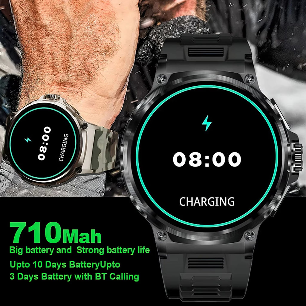 710mAh Bluetooth Call Smart Watch Men 1.85" HD Screen Multi Sports Modes Heart Rate Monitor 2025 New Smartwatch For Android IOS