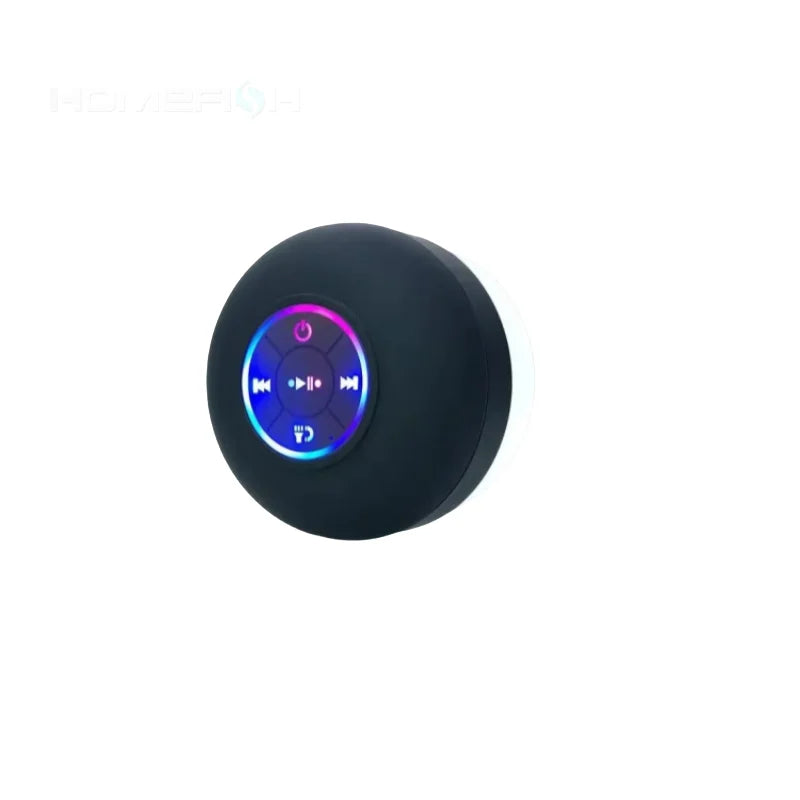 2025 New bathroom waterproof wireless LED suction Cup Mini Bluetooth speaker Portable outdoor sports stereo speakers