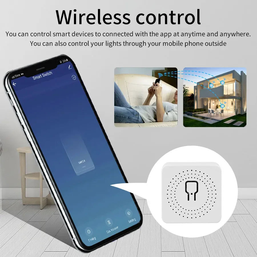16A/20A WiFi Mini Smart Switch Module 2-way Control Cozy Life APP Remote Control for Alexa Google Home Automation Voice Control - 1Tecbuy