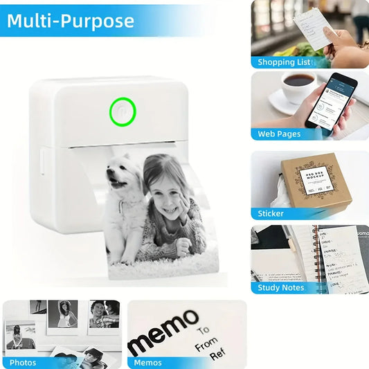 Sticker Printer - Model X6 Print Pods Mini Printer, Bluetooth Thermal Sticker Maker with Rolls Paper | Compatible with iPhone - 1Tecbuy