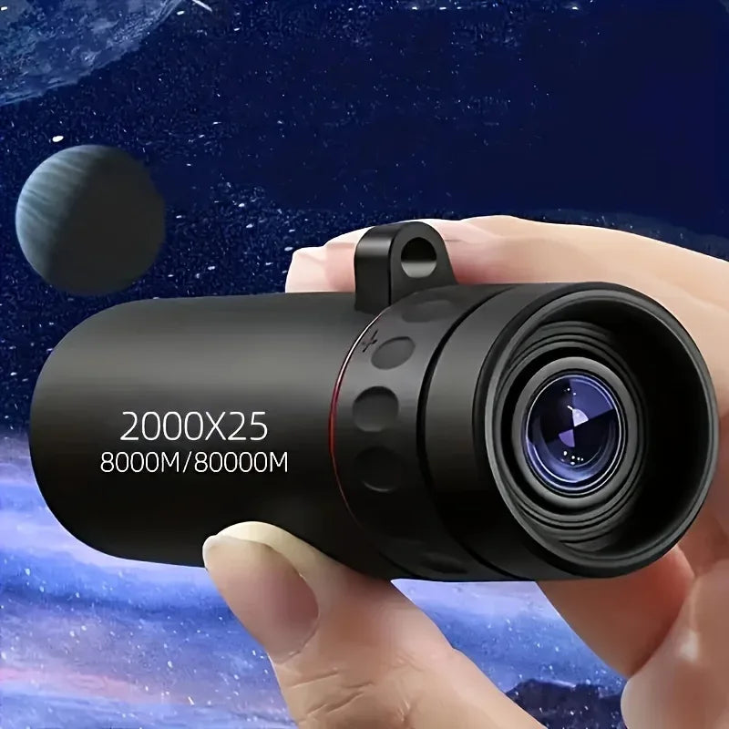 2025 2000X25 HD Monocular Telescope, Compact Portable for Travel, Hiking, Fishing, Camping, Stargazing, Concerts & Bird Watching - 1Tecbuy