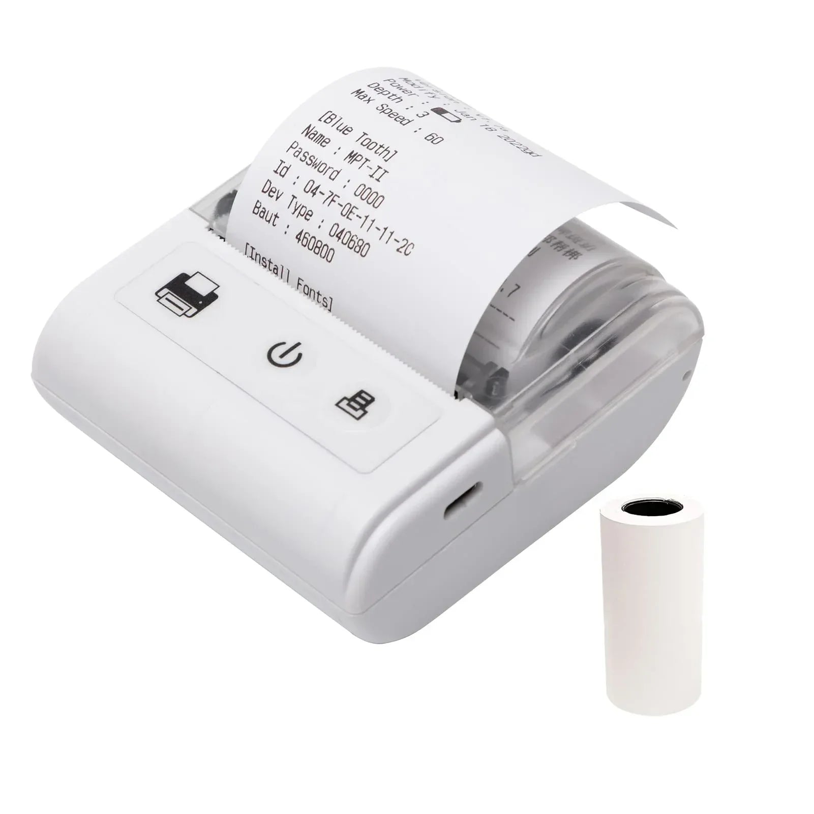 58MM Mini Pocket Thermal Receipt Printer Mobile Portable Ticket Bill Wireless Bluetooth USB Thermal POS Printer PC Android IOS - 1Tecbuy