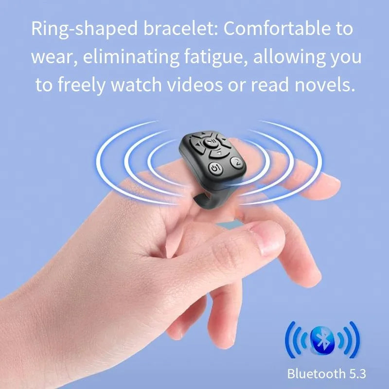 Wireless Automatic Clicker Remote Control Page Turner Continuous Click Device for eBooks Wireless Selfie Button Scroll Function